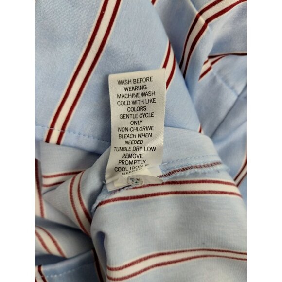 Sonoma Womens 2X Blue Striped Spaghetti Strap Tank Top - Picture 5 of 7